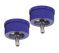 NESTINGHO 2pcs Gl45 Bottle Lid with Single and Dual Port Construction, Plastic and Stainless Steel Fermentation Cap Supporting Anti Evaporation for Scientific Sampling and Liquid Handling