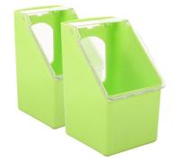 NESTINGHO 2pcs Hanging Bird Feeder for Pigeon and Small Birds with Large Capacity Plastic Container, Easy to Clean Design, Suitable for Hanging on The of The Cage