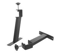 NESTINGHO 2pcs Heavy Duty Carbon Steel Desk Edge Shelf Clamp Brackets with Wide Opening for Space Optimization and Ergonomic Support, for Home Offices and Libraries