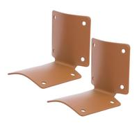 NESTINGHO 2pcs Heavy Duty Round Fence Post Brackets Orange Support Bracket with Enhanced Weather Resistance Thick Metal Load Capacity Angle for Garden Backyard Railings and Farm Perimeter