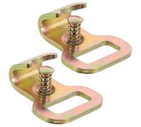 NESTINGHO 2pcs Heavy Duty Steel Replacement Flat End Hooks for Ratchet Straps and Tie down Straps, 25mm Width with 0.8 Ton Load Capacity, Compact and Firm Secure Hold for Flatbed Truck Cargo
