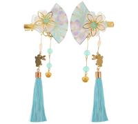 NESTINGHO 2pcs Japanese Style Hair Accessories Kimono Hair Clip with Flower and Fan-shaped Design Made of Alloy and Resin for Women and Suitable for Traveling and Matching Traditional Kimono