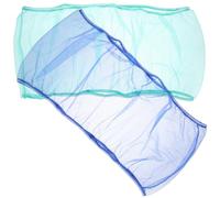 NESTINGHO 2pcs Large Bird Cage Cover Mesh Netting for Parrots, Nylon Dustproof Birdcage Net Skirt, Stretchy Blue and Green Protective Cage Covers (height 30cm, Circumference 140-180cm)