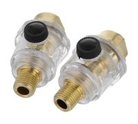 NESTINGHO 2pcs Pneumatic Tool Oil Water Separator with 1/4 Inch Quick Connect Interface, Copper-Plated Iron Mini Fuel Water Separator for Air Tools and Grinders, for Automotive Workshops