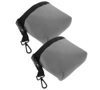 NESTINGHO 2pcs Portable Golf Cleaning Bag with Detachable Clip for Golf Club Grips and Balls, Foldable Design with Waterproof Neoprene Rubber and Soft Interior, for On-course Cleaning