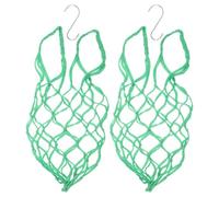 NESTINGHO 2pcs Poultry Vegetable Feeder Mesh Hay Bag with Hook for Ducks and Chicken, Nylon Material 60x11x0.5cm, Easy to Clean and Optimal Air Circulation, for Coops and Stalls