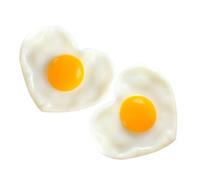 NESTINGHO 2pcs Realistic PVC Fried Egg Models for Kitchen Decor and Restaurant Props Break-resistant Artificial Food Ornaments with Vivid Color and Lifelike Design for Photography and