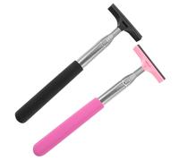 NESTINGHO 2pcs Retractable Car Rearview Mirror Wipers Side Mirror Squeegee with Ergonomic Handle for Water Stain Removal and Improved Visibility Portable Window Cleaning Tool for All