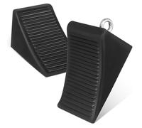 NESTINGHO 2pcs Rubber Wheel Chocks Heavy-duty Vehicle Wheel Stoppers Portable Triangular Blocks for Maintenance and Loading of Rvs and Trucks