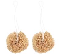NESTINGHO 2pcs Small Pet Chewing and Tooth Grinding Balls Made of Natural Corn Leaves for Hamsters, Guinea Pigs, Chinchillas, and Gerbils Suitable for Daily Life and When They Are Alone
