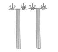 NESTINGHO 2pcs Stainless Steel Bird Perch for Parrot Cage with Smooth Surface Dual-function Nail and Beak Grinder Stand for Conure Cockatiel Parakeet Easy Installation Exercise Accessory