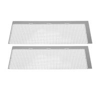 NESTINGHO 2pcs Stainless Steel Diamond Drawing Rulers with 1020 Blank Mesh Grids, Anti-Stick Design, Wide Compatibility for DIY Diamond Art Painting and Embroidery Projects, 15.5 X 6.7cm