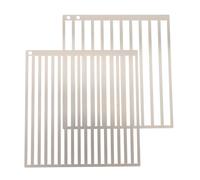 NESTINGHO 2pcs Stainless Steel Mesh Rulers for Diamond Art Rhinestone Drill Placement Tool with 1-row 2-row Grid for Precise Straight Line Alignment, DIY Craft Painting Accessories