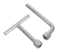 NESTINGHO 2pcs Triangular Control Cabinet Key Stainless Steel Spanner Key for Securing Streetlight Poles Efficient Operation Silver Industrial Use