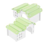NESTINGHO 2pcs White Pvc Hamster Hideout Houses for Small Animals, Sturdy and Comfortable Pet Hut to Relax Your Little Pet, for Dwarf Hamsters and Small Rodents