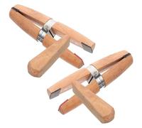 NESTINGHO 2pcs Wooden Ring Clamp for Jewelry Making with Secure Grip and User-Friendly Design, Lightweight Wood and Stainless Steel Material for Crafting Wedding Bands and Ring Clamp Jewelry
