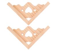 NESTINGHO 2pcs Wooden Triangle Shelf Brackets with Heavy Duty Triangle Bracket Design, Easy Installation and Enhanced Stability, Decorative Floating Shelf Support for Home Or Room