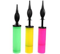NESTINGHO 3 Pcs Hand Held Air Pump Balloon Inflator with Two-way Action for Exercise Balls and Party Decorations, Plastic Material, Suitable and Other Occasions Random Color
