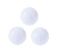 NESTINGHO 3 Pcs White Glow the Dark Night Balls LED Light up Balls for Twilight Golf Reusable Surlyn Material with Re-trigger Feature