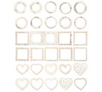 NESTINGHO 30pcs Vintage Lace Border Scrapbook Papers with Assorted Colours Easy to Write and Fold Decorative Diary Background Paper for Packaging and Message Crafts