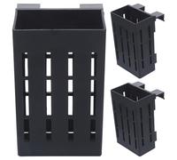 NESTINGHO 3pcs Fish Tank Plant Holders Black Plastic Aquatic Baskets with Ventilation for Root Structure Aquarium Landscape Decoration and Breeding Cave
