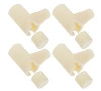 NESTINGHO 4 Sets Beige Plastic Cradle Wheel Fitting with Dual Mode Locking and Easy Positioning for Rocker Chair Replacement