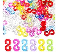 NESTINGHO 40 Bags Plastic Rubber Band Loom Clips for Bracelet Making, Assorted Colour, Easy to Use, Develop Creativity, for DIY Jewelry Accessories, 20 Pieces Per Bag