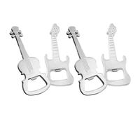 NESTINGHO 4pcs Musical Instrument Bottle Openers Violin Guitar Design Metal Keychain Charms Lightweight Beer Openers for Bars Kitchens Parties Gift for Music Lovers