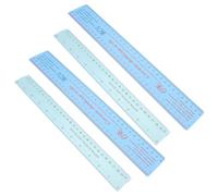 NESTINGHO 4pcs Plastic Clay Scale Ruler for Accurate Shrinkage Measurement and Drawing Scale, Flexible Pottery Tool for Ceramic Modeling and Professional Workshops