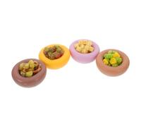 NESTINGHO 4Pcs Realistic Faux Steamed Buns Food Model Set - Simulation Props Including Sorghum, Corn, Purple Sweet Potato, and Mixed Grain Mantou - Kitchen Display and Role Play for Home and