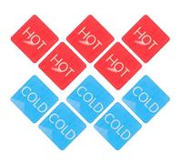 NESTINGHO 5 Pairs Acrylic Hot Cold Tap Indicators Self-Adhesive Water Marking Signs Lightweight and Visible from A Distance Suitable for Supermarket and Commercial Area Faucets