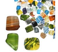 NESTINGHO 500g Mosaic Tile Kit with Mixed Color Hand-Painted Broken Glass Pieces for DIY Bathroom and Home Art Projects, Stained Glass Supplies for Home Decoration Random Color