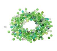 NESTINGHO 500pcs Green Glass Round Beads for Jewelry Making with High Transparency, 2mm DIY Bracelet and Necklace Bead Accessories for Crafting Projects and Special Events