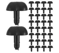 NESTINGHO 50pcs Black Plastic Safety Noses for Stuffed Dolls and Crochet Animals, Fine Craftsmanship and Touch Experience, for DIY Craft and Travel Plush Accessories