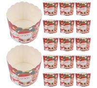 NESTINGHO 50pcs Christmas Paper Cupcake Wrappers for Baking Small Muffin Liners Even Heat Distribution and Sturdy Design for Holiday Parties and Shopping Mall Celebrations