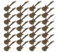 NESTINGHO 50Pcs Rustic Alloy Guitar Pendants Music Theme Charms for DIY Jewelry Making Necklace Bracelet Earring Crafts Accessories