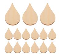 NESTINGHO 50pcs Teardrop Wooden Earring Blanks with Natural Wood Texture for DIY Crafts, Beige Unfinished Wooden Slices for Handmade Projects and Rustic Decorations