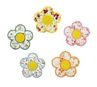 NESTINGHO 5pcs Embroidered Floral Appliques Patches for Clothes and Shoes, Polyester Material with Beautiful Embroidery Patterns, for DIY Projects and Customizing Innovative Accessories