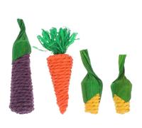 NESTINGHO 5pcs Grass Chewing Carrot for Rabbits and Guinea Pigs, Promotes Fun and Exercise, Suitable for Pet's Growing-up and When You Are Not at Home