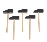 NESTINGHO 5pcs Mini Wooden Hammers for Solid Wood Mallets for DIY Projects Birthday Party Supplies Educational Hand-Eye Coordination Building Blocks Play