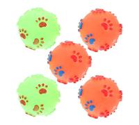 NESTINGHO 5pcs Sound-making Pet Ball Set for Dogs and Puppies, Creative Plastic Squeaky Balls for Safe Chewing and Playing, Assorted Colours for Interactive Pet Play Random Color