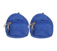 NESTINGHO 6 Scale Miniature Doll Backpack Set Blue, Mini School Bag Accessories for Dollhouse Scenes and Festival Party Decorations