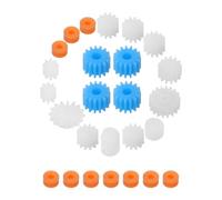 NESTINGHO 6 Sets Plastic Gear Set with Small Plastic Spur Gears and Several Bore Sizes, Consistent Power Transfer and Enhanced Performance for Rc Cars and Model Planes in Model Building