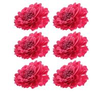 NESTINGHO 6pcs Artificial Peony Flower Hairpins with Cloth and Metal Material, Versatile Hair Accessories for Party Attire and Prom, Bohemian Style Floral Hair Clips
