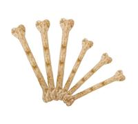 NESTINGHO 6PCS Halloween Mini Skeleton Bones with Pre-drilled Holes Small Plastic Fake Human Bones for DIY Crafts Jewelry Making Caveman Accessories and Decorations