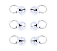 NESTINGHO 6pcs Silver Metal Pet Bells for Dogs and Pets, Pumpkin Shape Cartoon Pendant Collar Charms with Ringing Bells, Comfortable for Daily Wear, Puppy Accessories