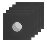 NESTINGHO 6pcs Vinyl Record Cover Vinyl Record Sleeves Po Kraft Paper Black Sturdy Protection Albums Storage