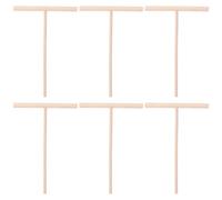 NESTINGHO 6pcs Wooden T Shaped Crepe Batter Spreader for Even Batter Distribution Easy to Clean Thin Tool in Beige Colour for Pancakes and Crepes in Home Kitchens and Breakfast Cooking