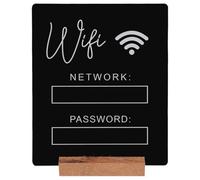 NESTINGHO Acrylic Wifi Password Board Sign with Sl esign and Wear Resistant Material, Easy to Clean Decorative Sign for Homes and Restaurants