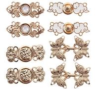 NESTINGHO Adjustable Waist Tightener Buttons Assorted Style 8pcs with Delicate and Elegant Design to Secure and Waistbands for Jeans and T Shirts for Formal Occasions and Working